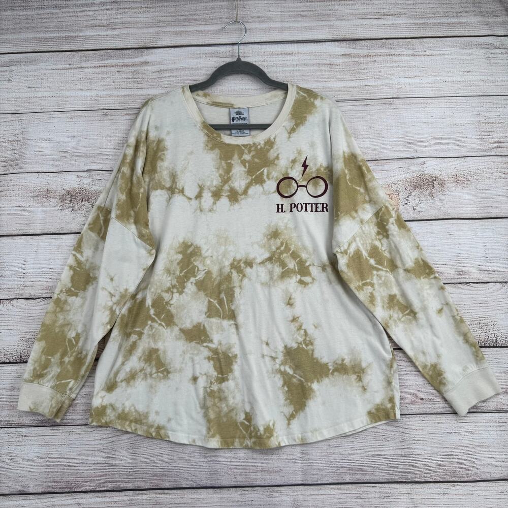 Wizarding World Harry Potter Mischief Managed Tie Dye Shirt Juniors 15/17 Beige
